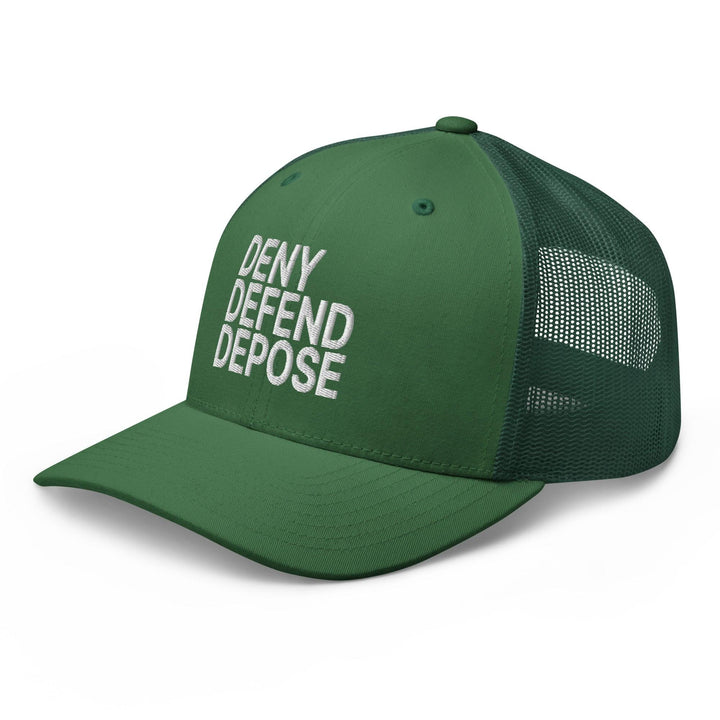 Deny Defend Depose Embroidered Mesh Trucker Hat