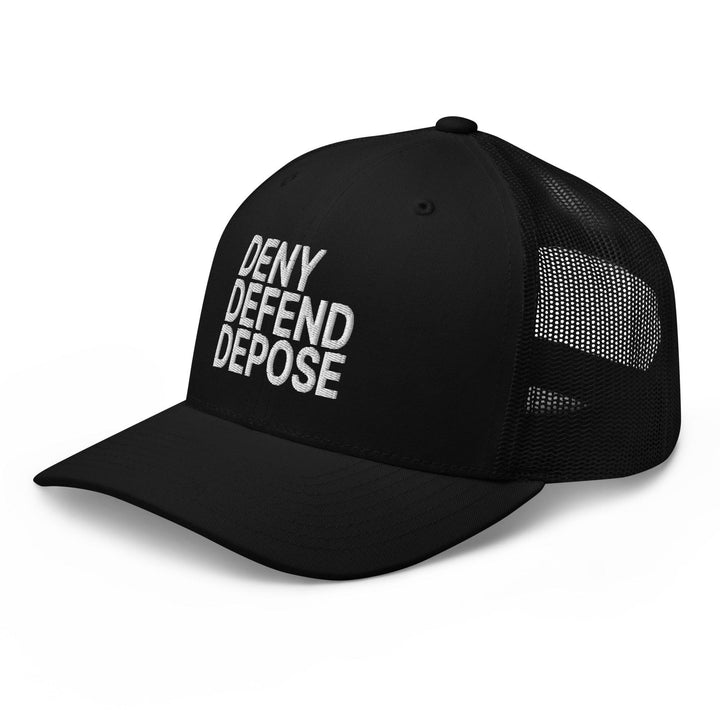 Deny Defend Depose Embroidered Mesh Trucker Hat