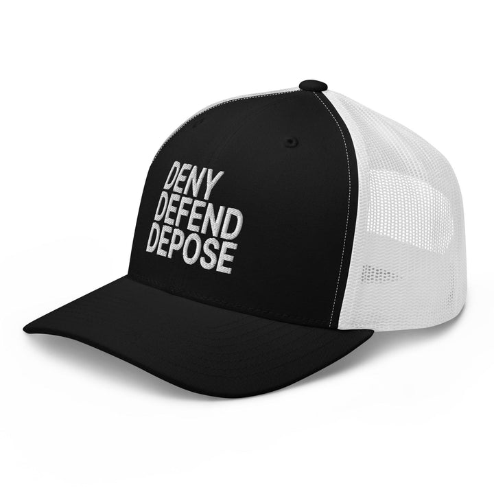 Deny Defend Depose Embroidered Mesh Trucker Hat