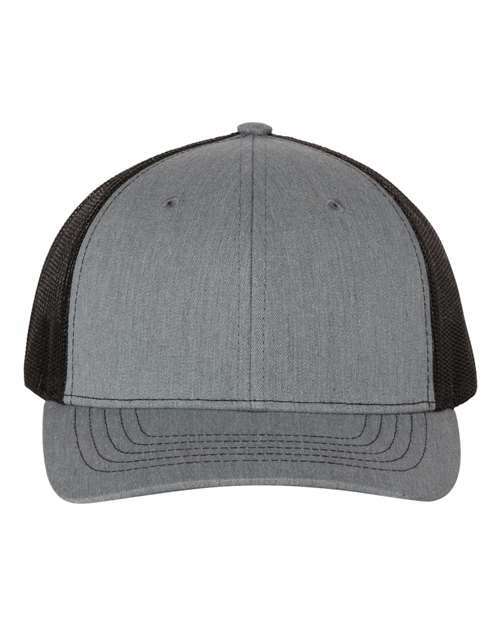 Design your dream: youth trucker hat with live screen printing toronto yth1 - Heather Grey/ Black / Adjustable