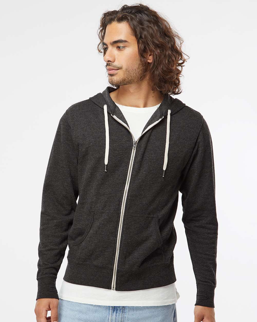 Independent Trading Co. Icon Lightweight Loopback Terry Full-Zip Hooded Sweatshirt SS1000Z