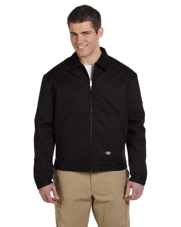 Dickies Men’s Lined Eisenhower Jacket - JT15 - Black / Small - Workwear