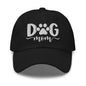 Dog Mom Embroidered Dad Hat - Black
