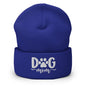 Dog Mom Embroidered Knit Cuffed Beanie - Royal