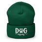 Dog Mom Embroidered Knit Cuffed Beanie - Spruce