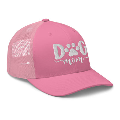 Dog Mom Embroidered Mesh Trucker Hat