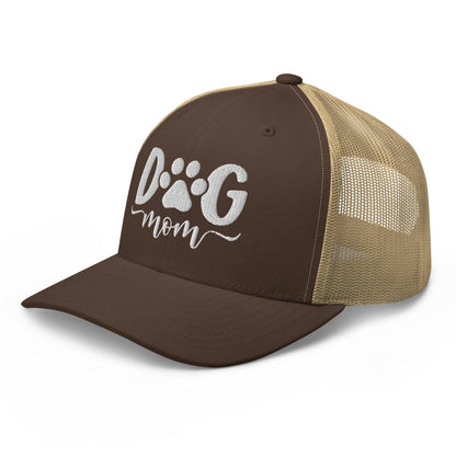 Dog Mom Embroidered Mesh Trucker Hat