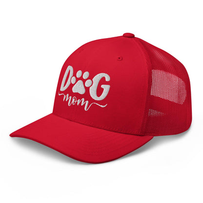 Dog Mom Embroidered Mesh Trucker Hat
