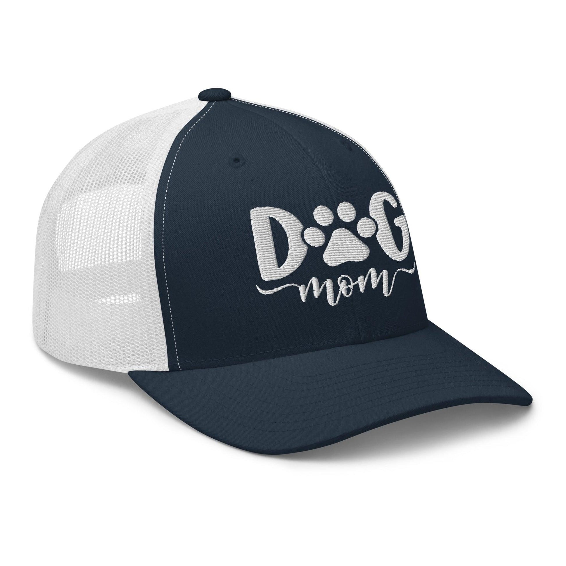 Dog Mom Embroidered Mesh Trucker Hat