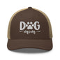 Dog Mom Embroidered Mesh Trucker Hat - Brown/ Khaki