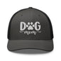 Dog Mom Embroidered Mesh Trucker Hat - Charcoal/ Black
