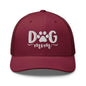 Dog Mom Embroidered Mesh Trucker Hat - Cranberry