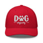 Dog Mom Embroidered Mesh Trucker Hat - Red