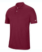 Maroon Nike polo shirt featuring custom apparel and screen printing Toronto for the Dominate with Victory Polo