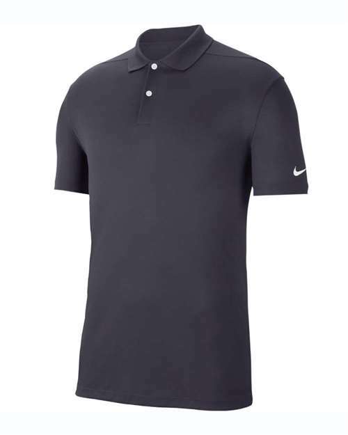 Dark gray Nike polo shirt featuring custom apparel and screen printing Toronto branding