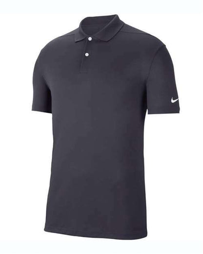 Dark gray Nike polo shirt featuring custom apparel and screen printing Toronto branding