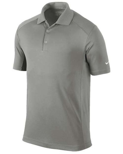 Gray Nike polo shirt with custom screen printing for victory polo custom apparel in Toronto