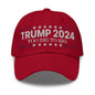 Donald Trump 2024 Too Big to Rig Dad Hat - Cranberry - Headwear