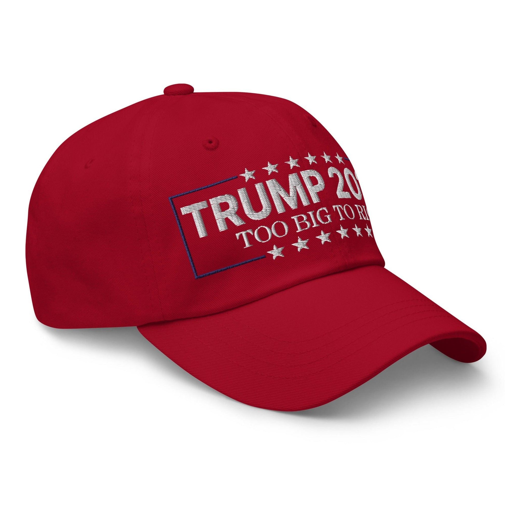 Donald Trump 2024 Too Big to Rig Dad Hat - Headwear