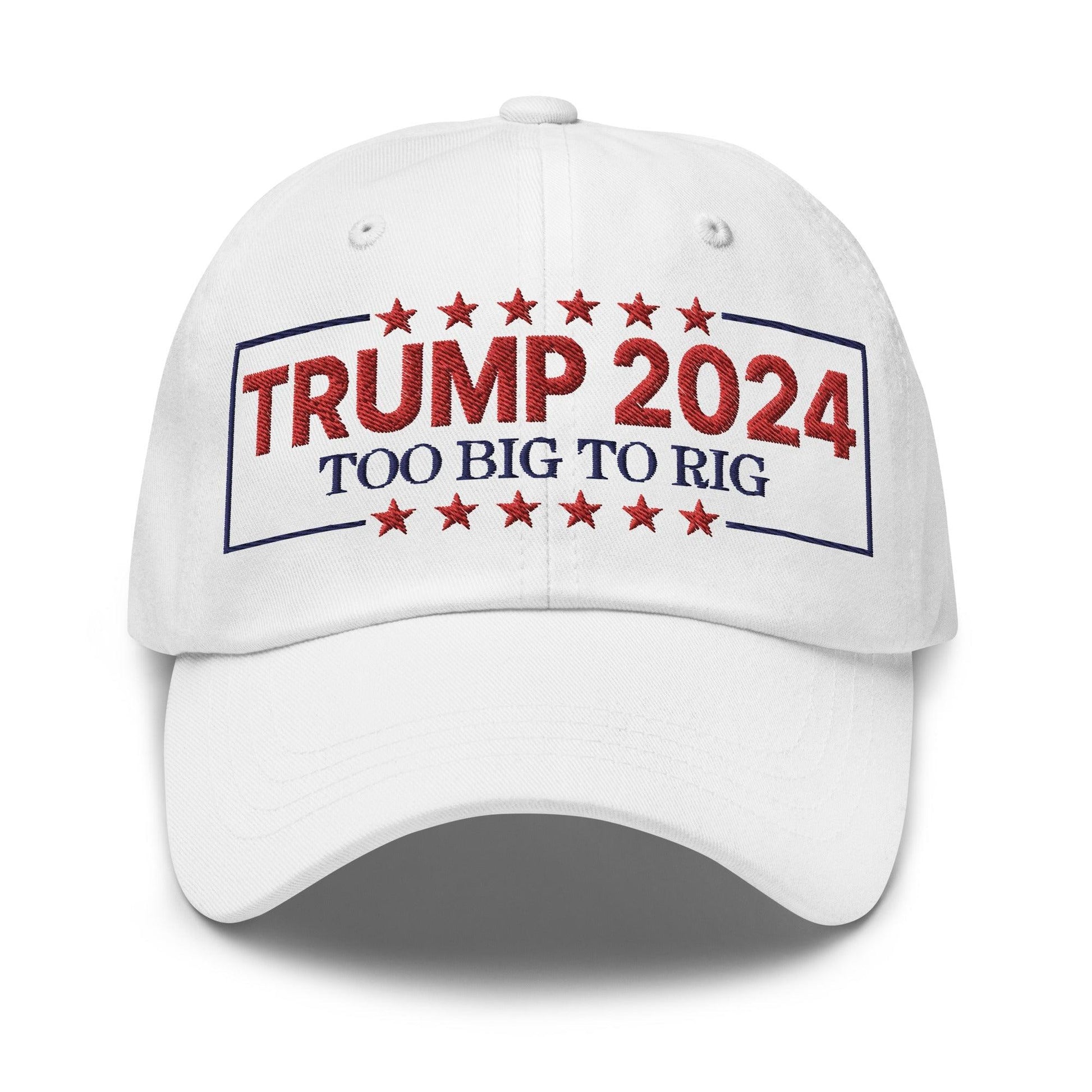 Donald Trump 2024 Too Big to Rig Dad Hat - White - Headwear