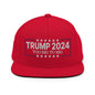 Donald Trump 2024 Too Big to Rig Flat Bill Brim Snapback Hat - Red - Headwear