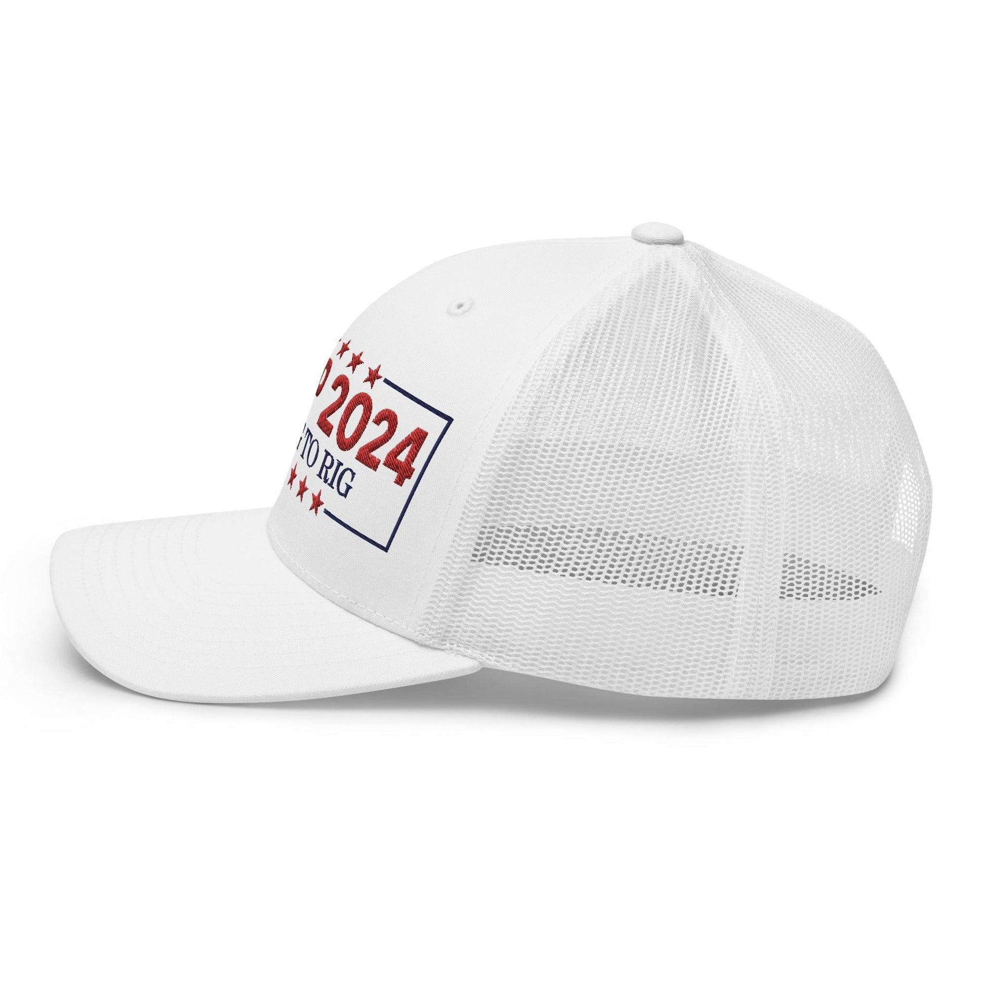 Donald Trump 2024 Too Big to Rig Retro Trucker Hat - Headwear