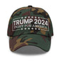 Donald Trump 2024 Fight For America Dad Hat - Green Camo - Headwear