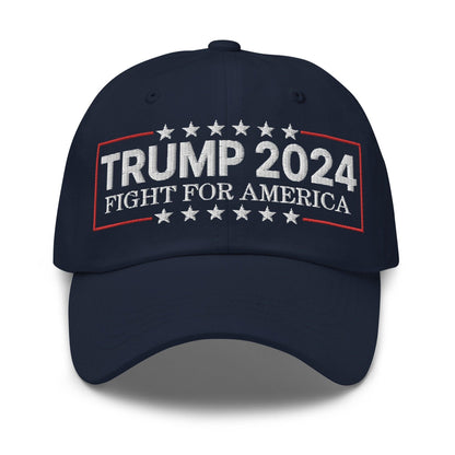 Donald Trump 2024 Fight For America Dad Hat - Navy - Headwear