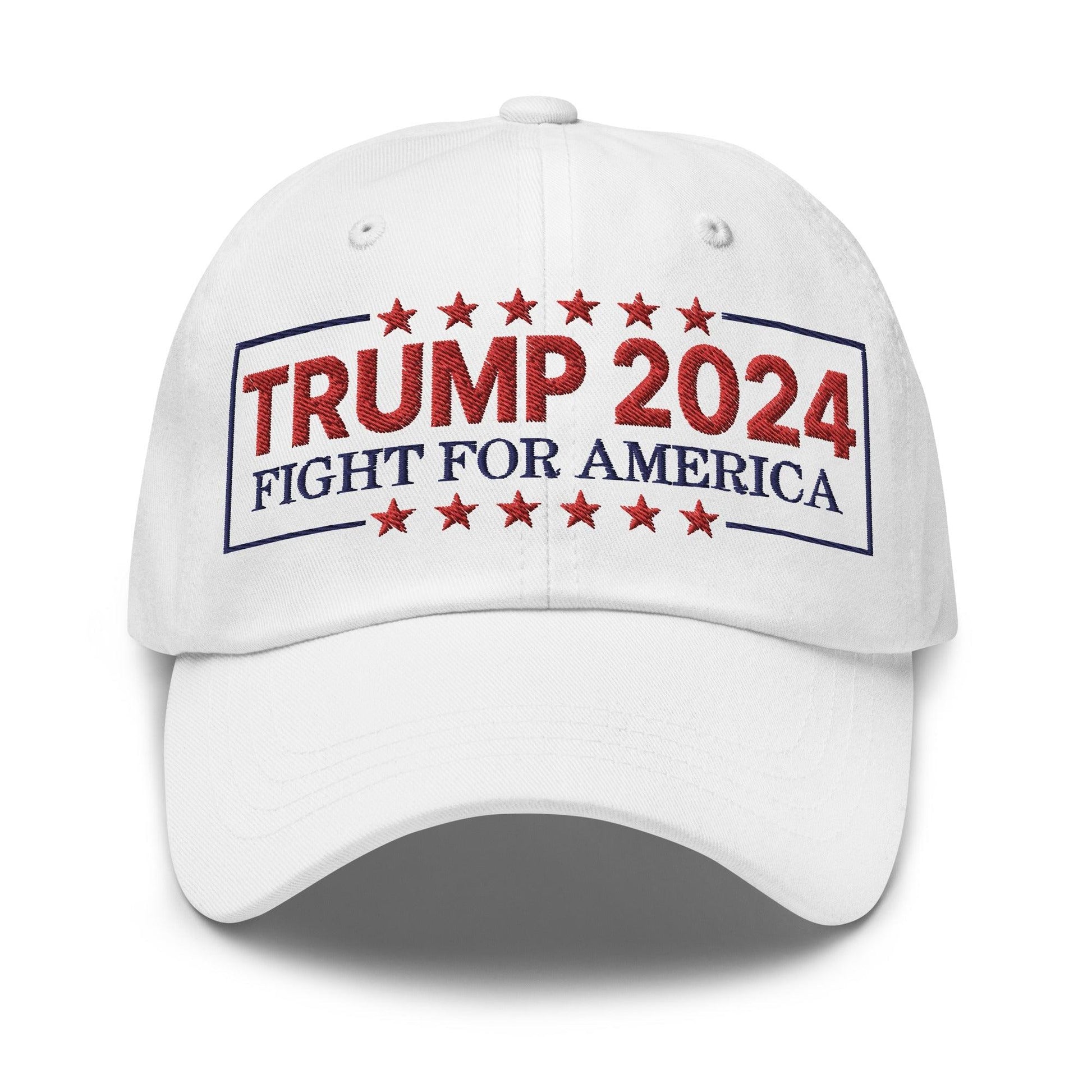 Donald Trump 2024 Fight For America Dad Hat - White - Headwear