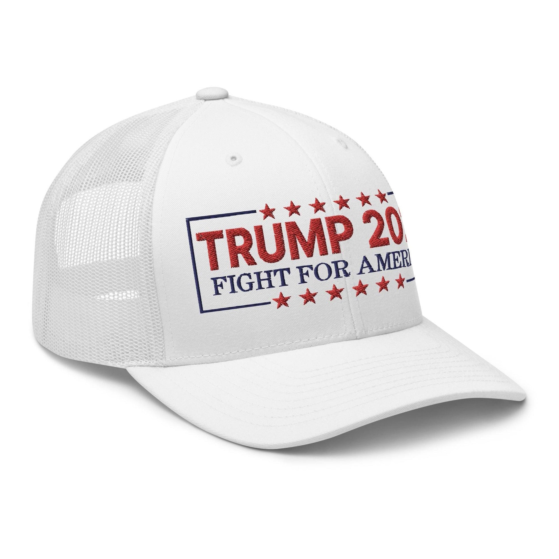 Donald Trump 2024 Fight For America Retro Trucker Hat - Headwear
