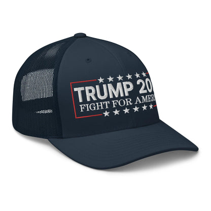 Donald Trump 2024 Fight For America Retro Trucker Hat - Headwear