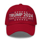 Donald Trump 2024 Take Your Best Shot Dad Hat - Cranberry - Headwear