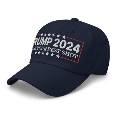 Donald Trump 2024 Take Your Best Shot Dad Hat - Headwear