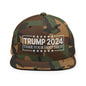 Donald Trump 2024 Take Your Best Shot Flat Bill Brim Snapback Hat - Green Camo - Headwear