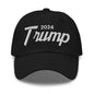 Donald Trump 2024 Vintage Sports Dad Hat - Black - Headwear