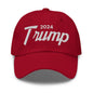 Donald Trump 2024 Vintage Sports Dad Hat - Cranberry - Headwear