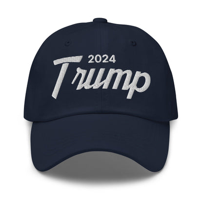 Donald Trump 2024 Vintage Sports Dad Hat - Navy - Headwear