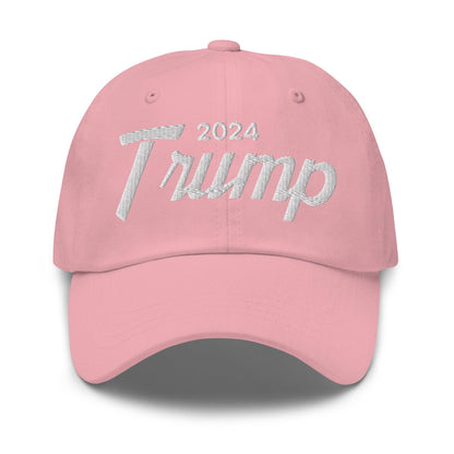 Donald Trump 2024 Vintage Sports Dad Hat - Pink - Headwear