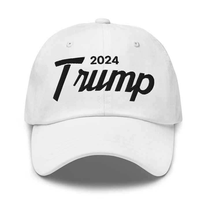 Donald Trump 2024 Vintage Sports Script Dad Hat - White