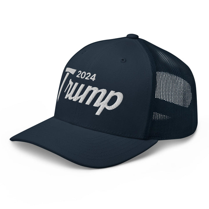 Donald Trump 2024 Vintage Sports Script Retro Trucker Hat