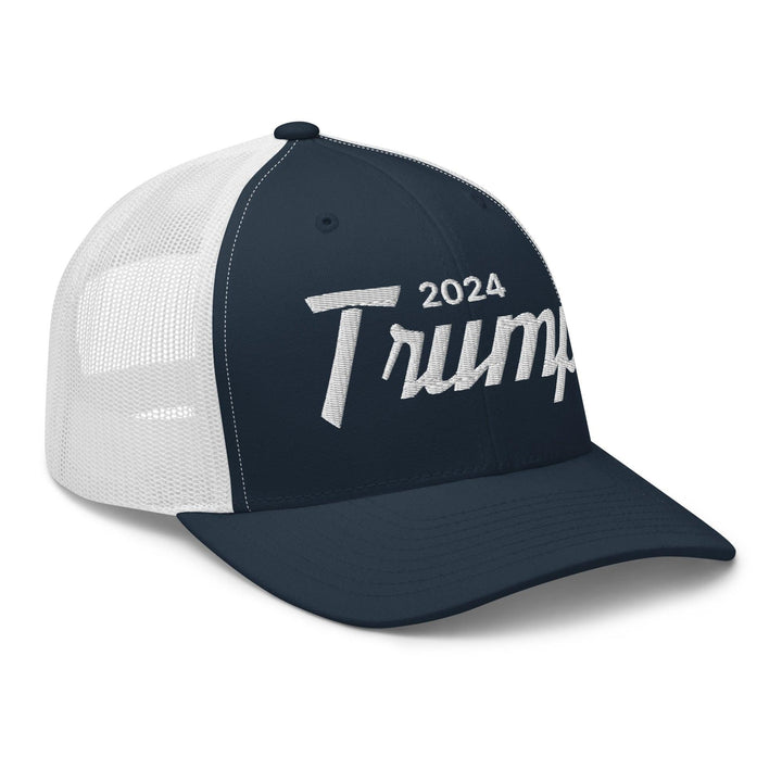 Donald Trump 2024 Vintage Sports Script Retro Trucker Hat
