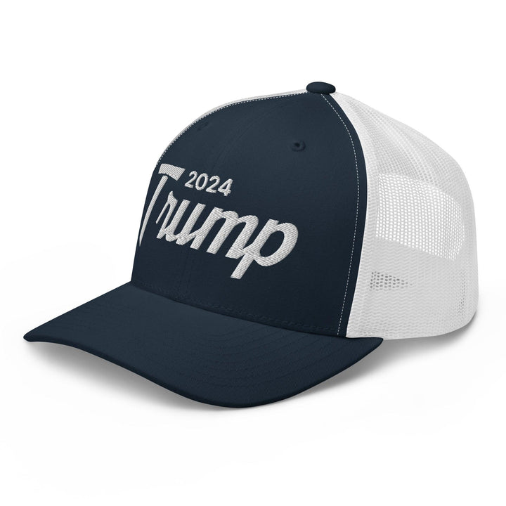 Donald Trump 2024 Vintage Sports Script Retro Trucker Hat