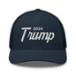 Donald Trump 2024 Vintage Sports Script Retro Trucker Hat - Navy - Headwear