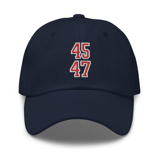 Donald Trump 45-47 Dad Hat - Navy - Headwear