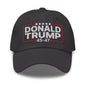 Donald Trump 45-47 Embroidered Dad Hat - Dark Grey