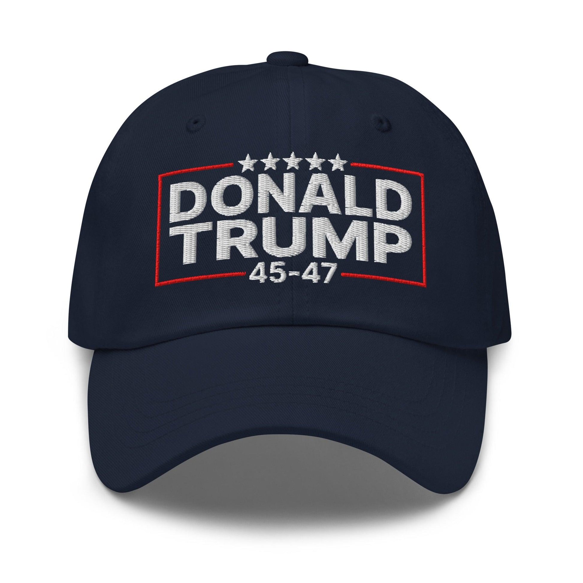 Donald Trump 45-47 Embroidered Dad Hat - Navy