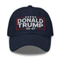 Donald Trump 45-47 Embroidered Dad Hat - Navy