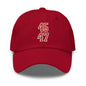 Donald Trump 45-47 Embroidered Dad Hat Red/White - Cranberry