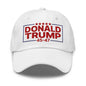 Donald Trump 45-47 Embroidered Dad Hat - White