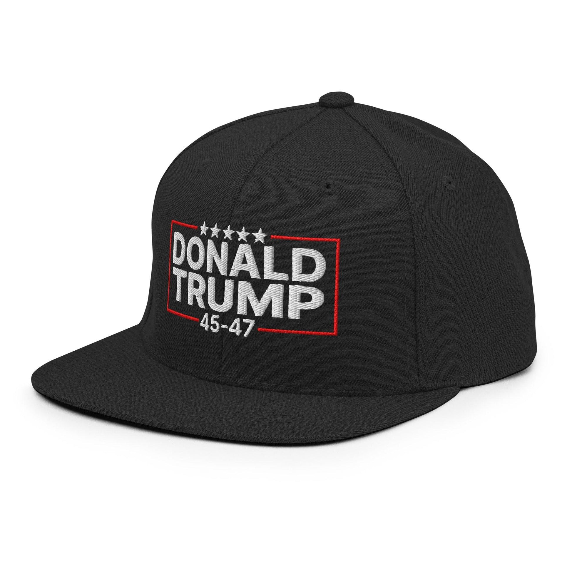Donald Trump 45-47 Embroidered Flat Bill Brim Snapback Hat